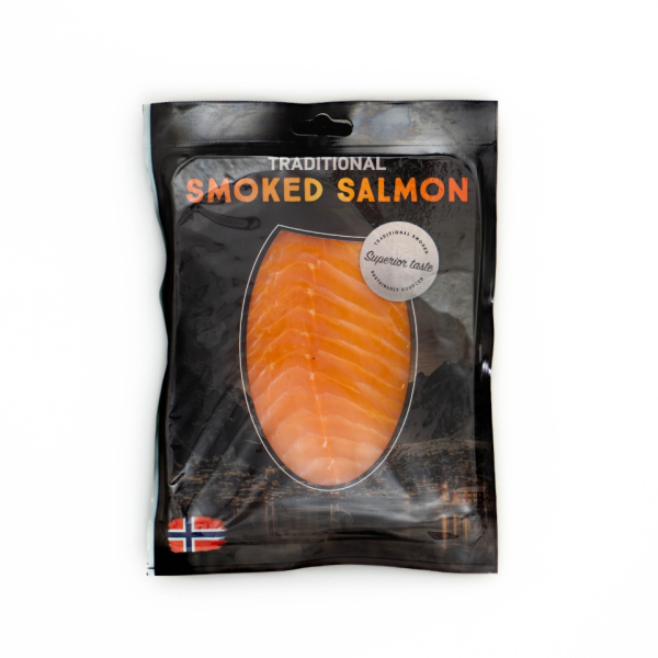 Smoked salmon sliced 200g. tray (Salmo Salar)